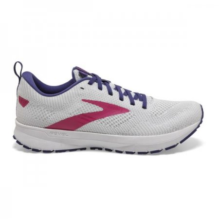 Brooks Women's Revel 5 White/Navy/Pink