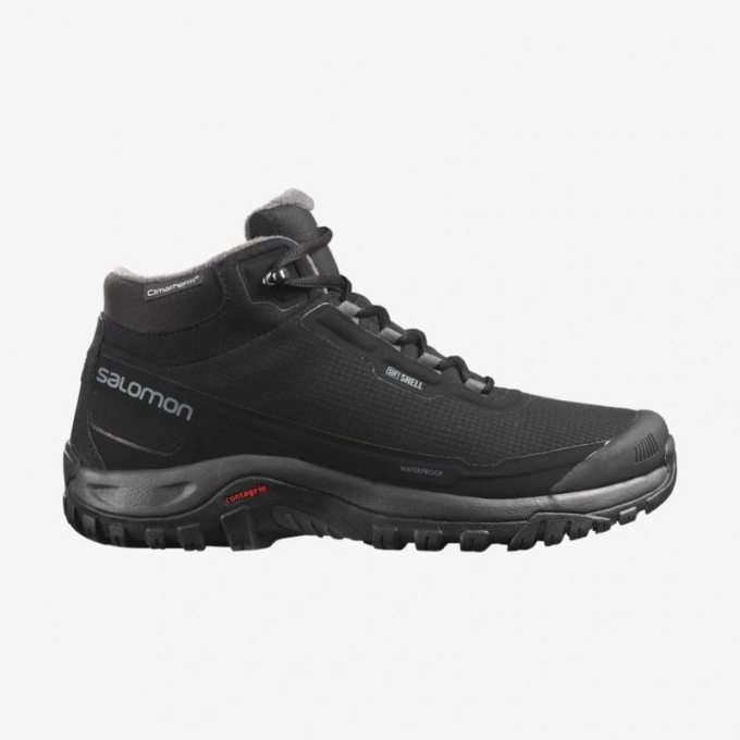 SALOMON MEN'S SHELTER CLIMASalomon WATERPROOF-Black / Ebony / Black