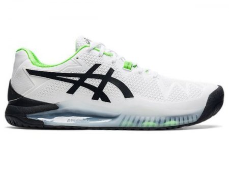 ASICS | MEN'S GEL-RESOLUTION 8 (2E) - White/Green Gecko