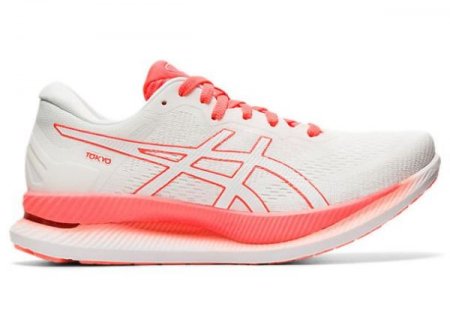 ASICS | WOMEN'S GLIDERIDE - White/Sunrise Red