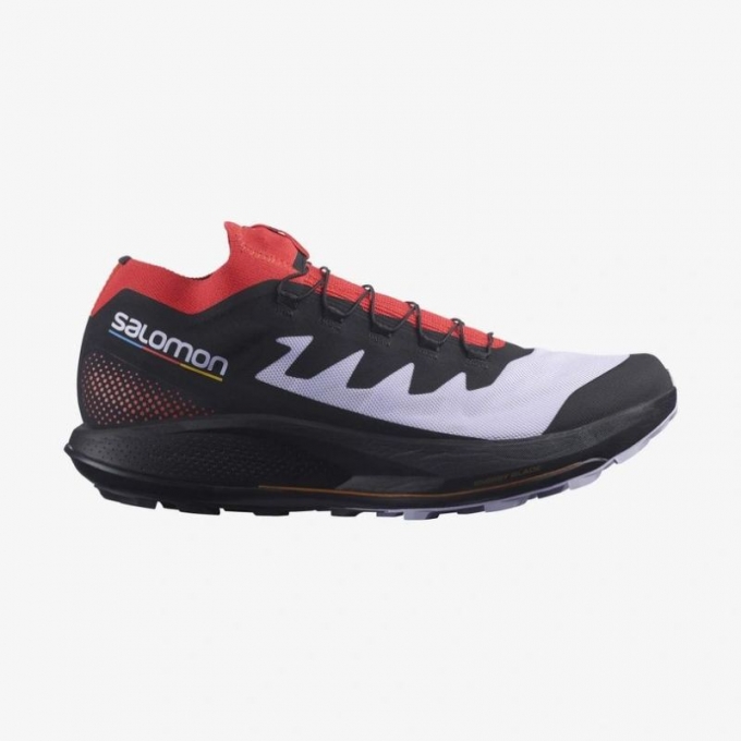 SALOMON MEN'S PULSAR TRAIL PRO-Purple Heather / Poppy Red / Black