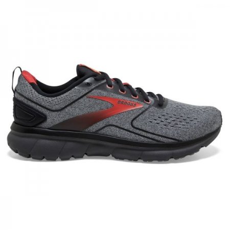 Brooks Men's Transmit 3 Alloy/Black/High Risk Red