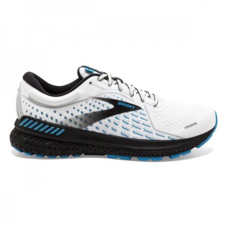 Brooks Men's Adrenaline GTS 21 White/Grey/Atomic Blue