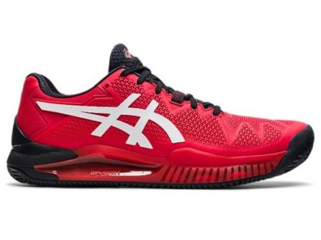 ASICS | MEN'S GEL-RESOLUTION 8 CLAY - Electric Red/White