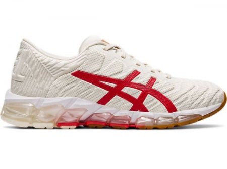 ASICS | WOMEN'S GEL-QUANTUM 360 5 - Cream/Classic Red