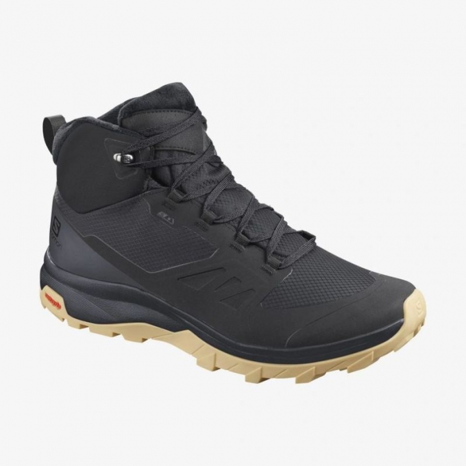 SALOMON MEN'S OUTSNAP CLIMASalomon WATERPROOF-Black / Ebony / Gum1a