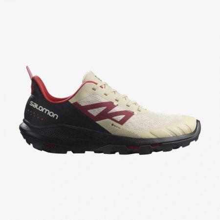 SALOMON MEN'S OUTPULSE GORE-TEX-Bleached Sand / Black / Poppy Red