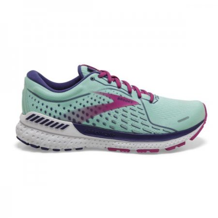 Brooks Women's Adrenaline GTS 21 Yucca/Navy Blue/Fuchsia