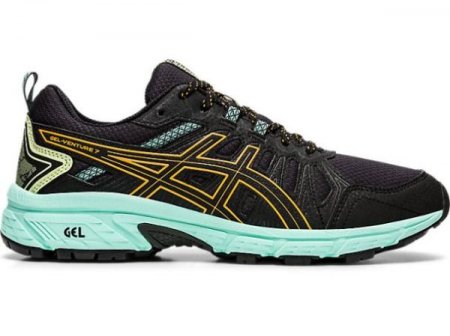 ASICS | WOMEN'S GEL-VENTURE 7 (D) - Black/Orange Pop