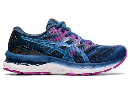 ASICS | WOMEN'S GEL-NIMBUS 23 (D) - Grand Shark/Digital Aqua