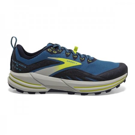 Brooks Men's Cascadia 16 Mykonos Blue/Peacoat/Lime