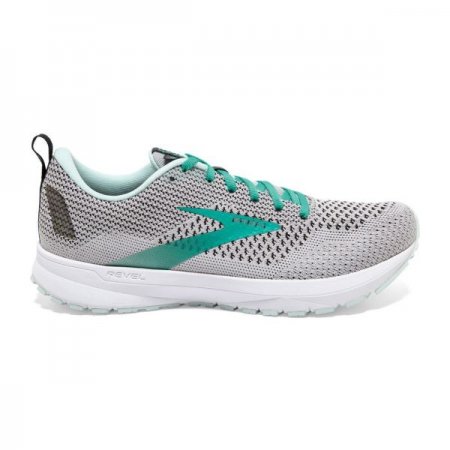 Brooks Women's Revel 4 Grey/Fair Aqua/Black