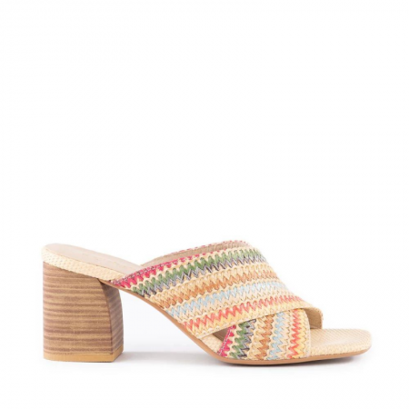 Seychelles | For Women | Papaya Sandal-Multi Raffia