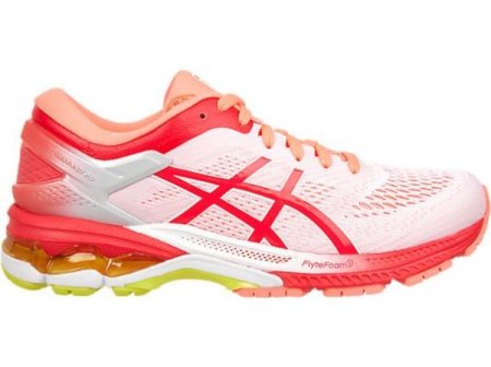 ASICS | WOMEN'S GEL-KAYANO 26 KAI - White/Laser Pink