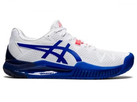 ASICS | WOMEN'S GEL-Resolution 8 - White/Lapis Lazuli Blue